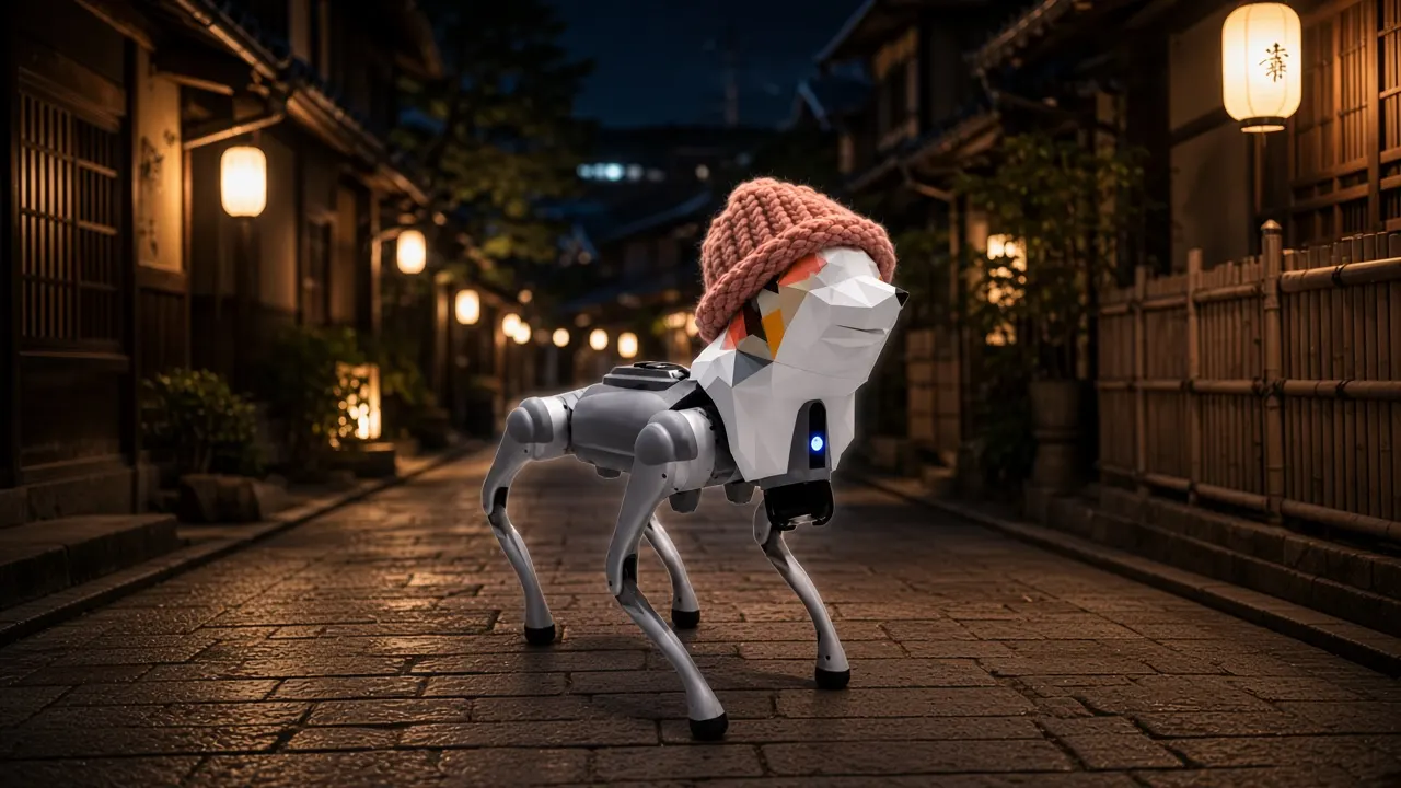Hatchan guarding the village at night
